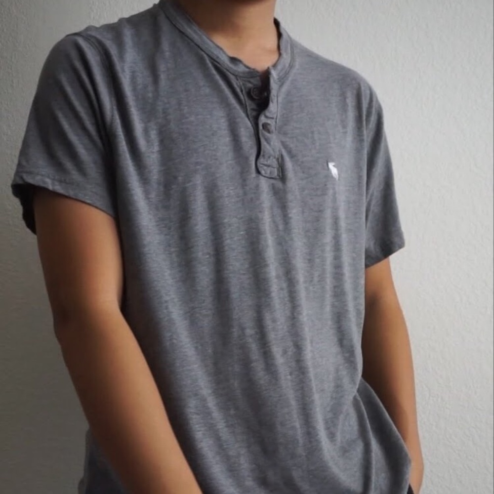 ABERCROMBIE & FITCH | MEN'S GRAY BUTTON UP